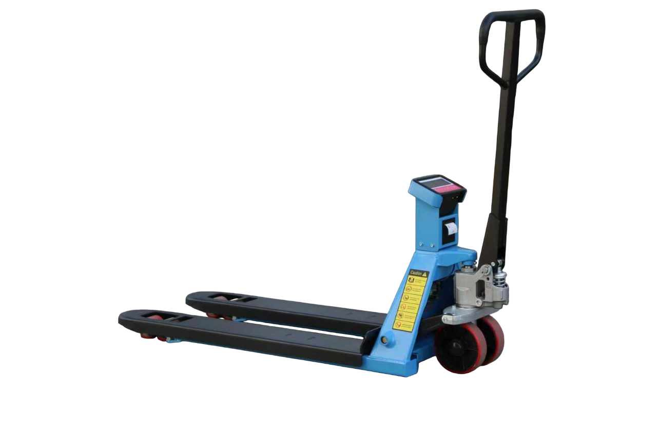 עגלת משטחים שוקלת עם מדפסת מדבקות תרמית